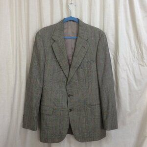 Vintage 90s Polo University Gray Blazer Sport Coat 2 Button 100% Wool 42L